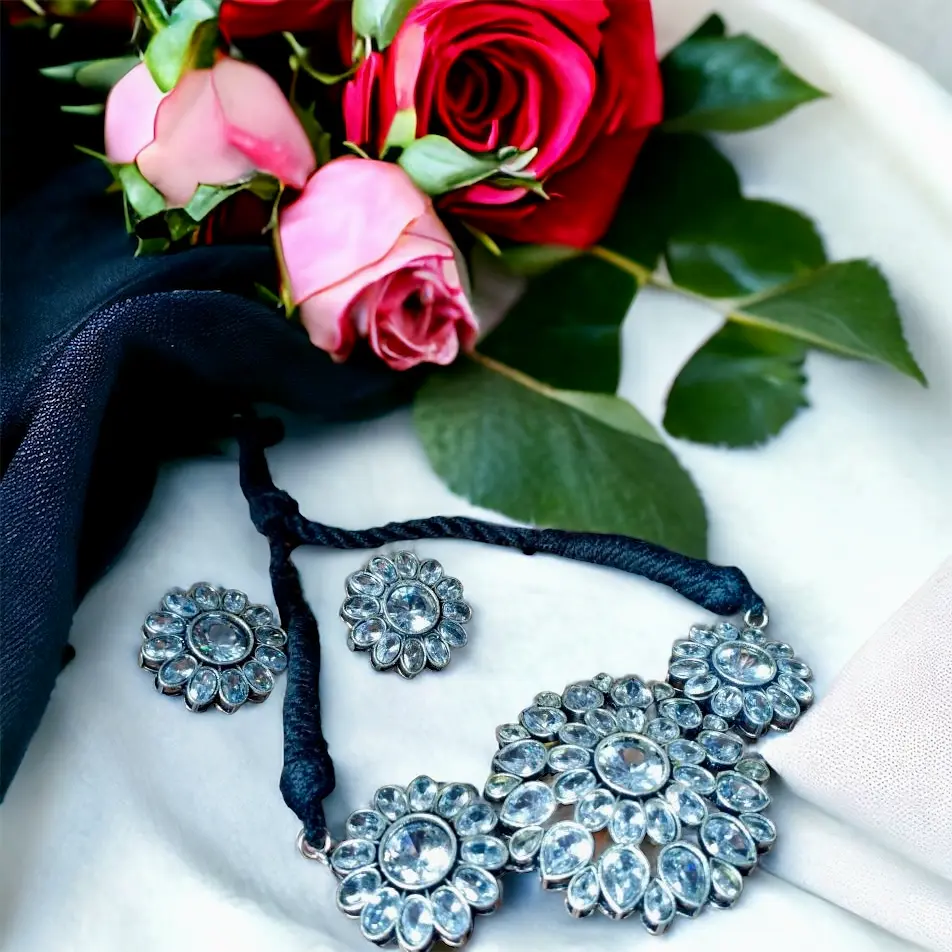 ShanayaZirconBrassSilverlookalikechokerset-FashionJewels3.webp