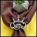Silverlookalike Queen Statement Ring