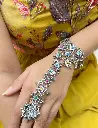 Silver multicolored Hand Harness